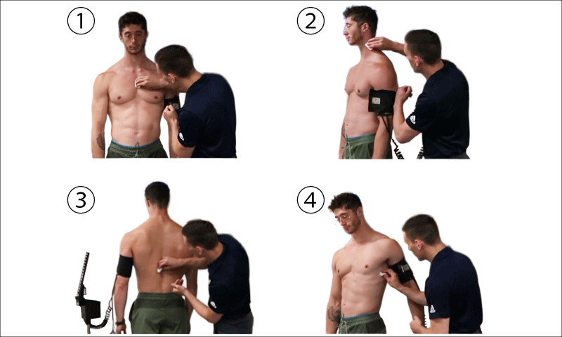 手順1「電極位置を清拭する」